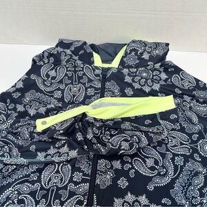 Lucky in Love x Bethanie Mattek-Sands NWT Paisley Navy Full Zip Hoodie Jacket XS